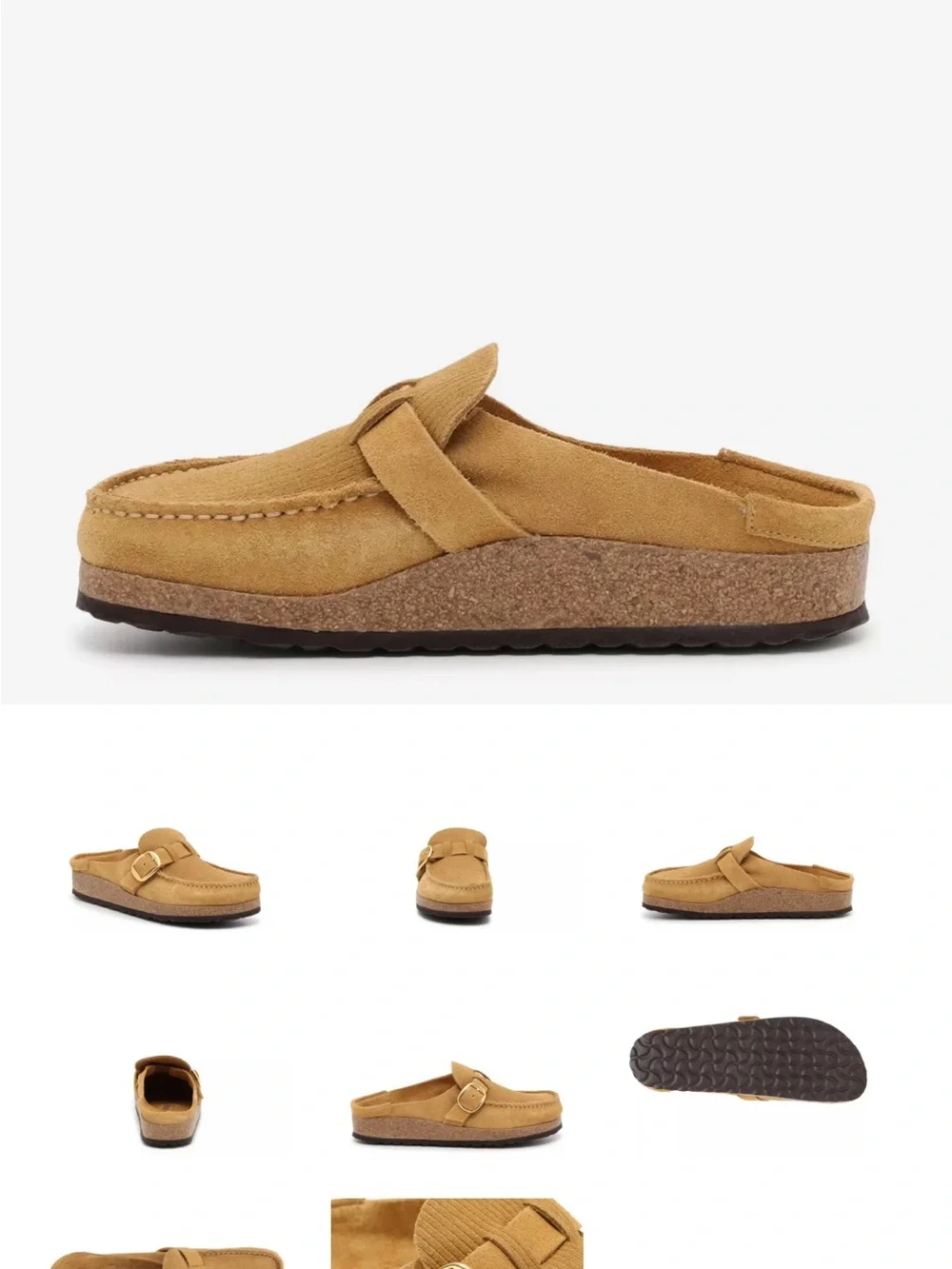Birkenstock Men’s Tan Suede Clog-Style Loafers Size L10 M8